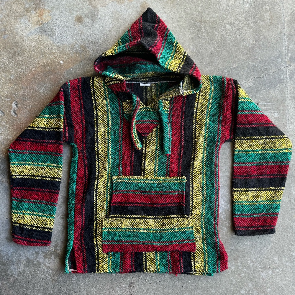 Vintage 90s Multicolor Baja Hoodie Sweater (M)